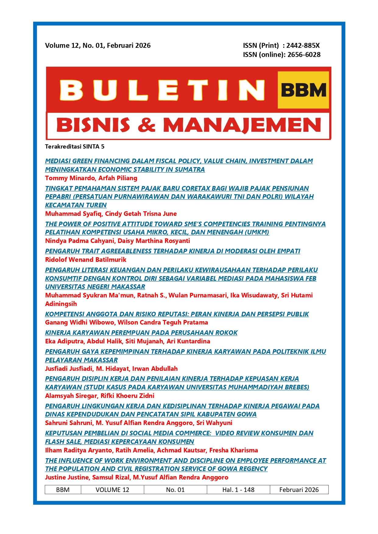 Buletin Bisnis & Manajemen